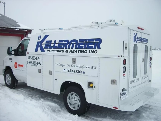 Kellermeir Plumbing truck, located in Waterville, Ohio